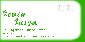 kevin kusza business card